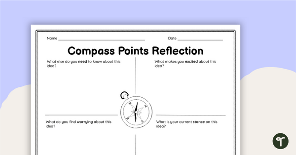 Go to Reflection Activity - Compass Points teaching resource