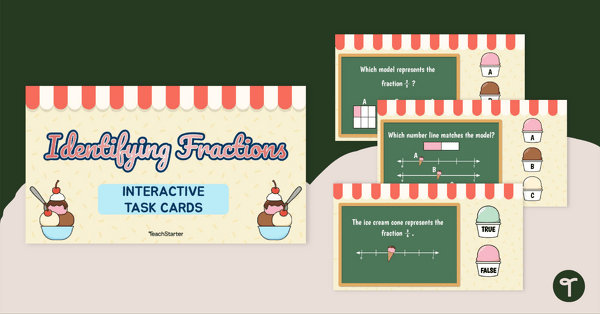 Image of Identifying Fractions – Interactive Task Cards