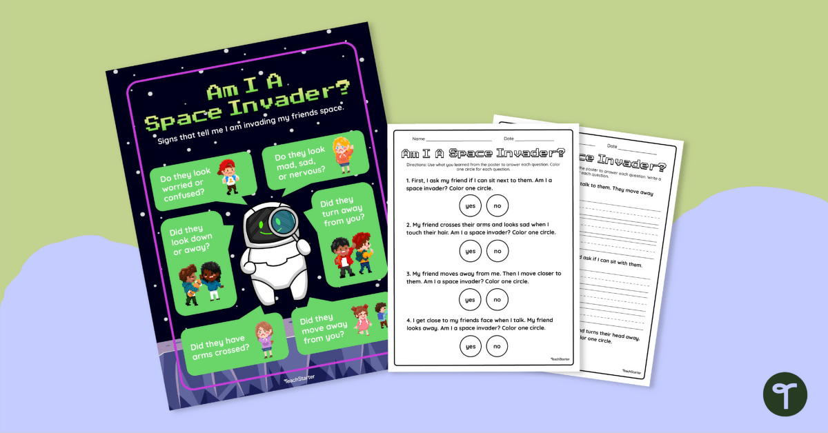 Am I A Space Invader? Poster and Worksheet Set teaching resource