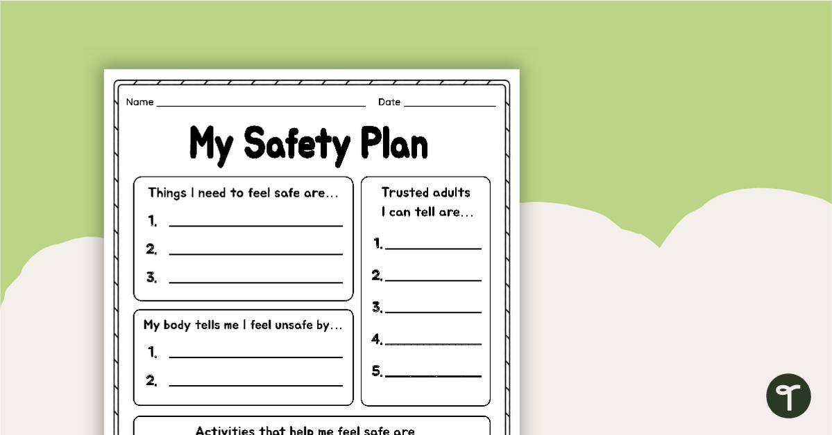 My Safety Plan Worksheet
