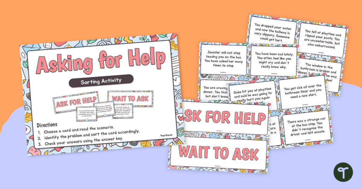 Asking for Help Sorting Activity teaching resource