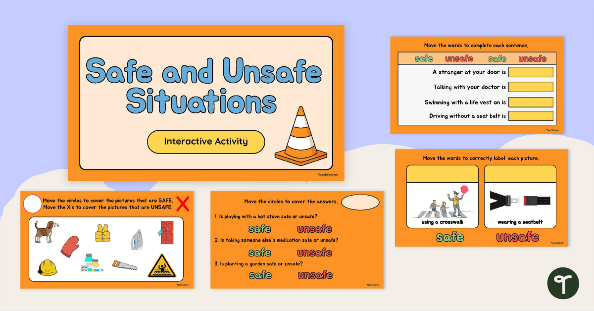 Safe and Unsafe Interactive Activity teaching resource