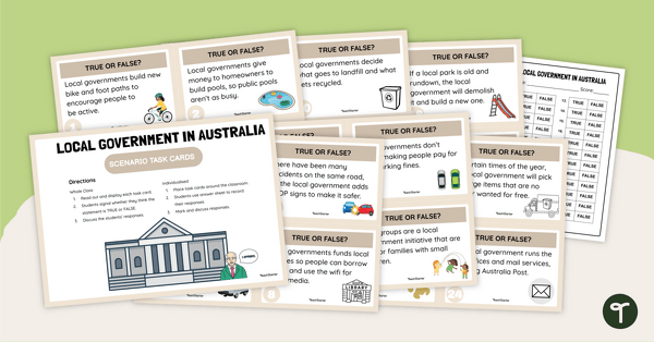 Go to Australian Local Government - Scenario Cards teaching resource