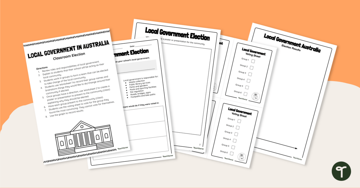 Australian Local Government - Class Election Templates teaching resource