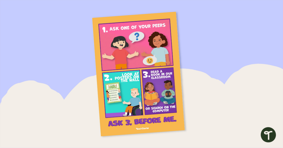 Try 3 Before Me Poster teaching resource
