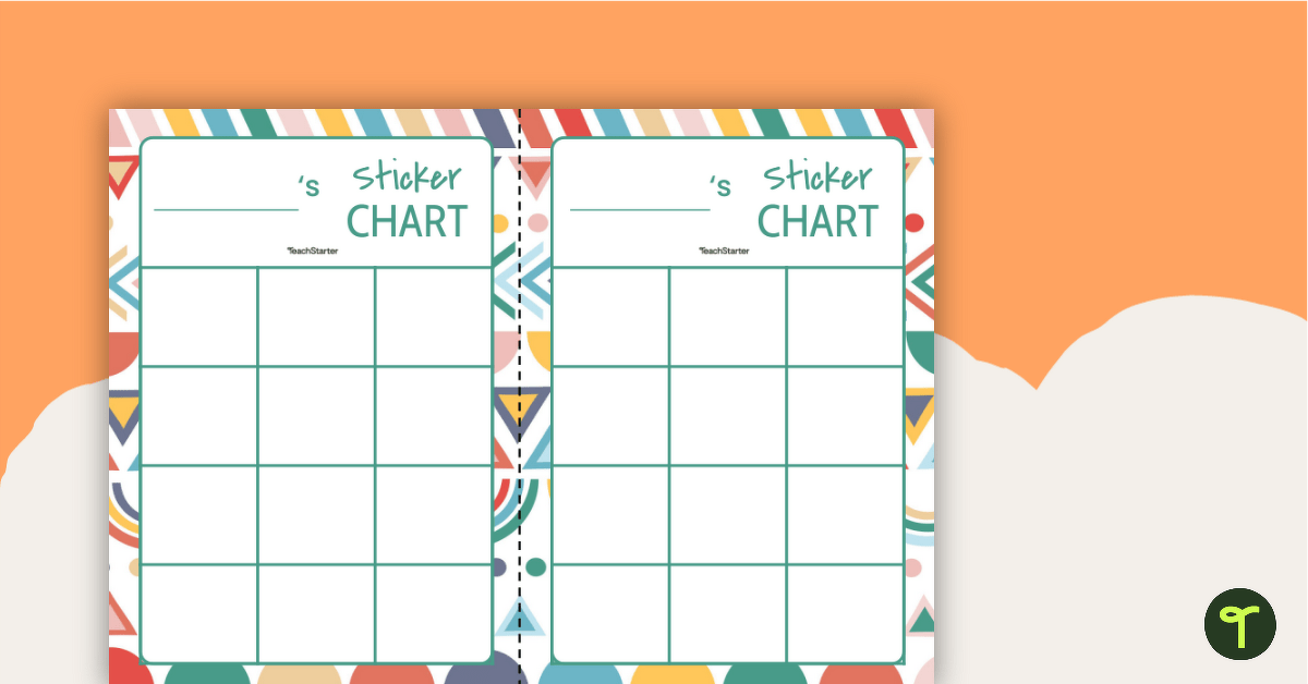 Sticker Chart - Boho Theme teaching resource