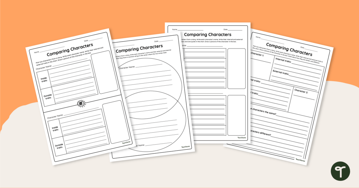 Comparing Characters - Graphic Organisers teaching resource