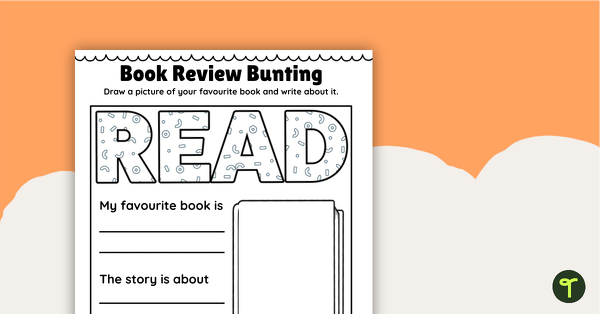 Go to Book Review Bunting - Template teaching resource