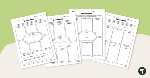 Go to Character Profile - Graphic Organizers teaching resource