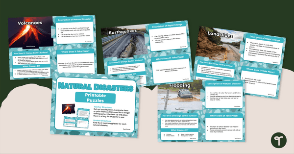 Go to Natural Disasters – Printable Puzzles teaching resource