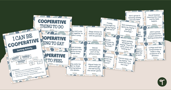Go to I Can Be Cooperative - Social Skills Sort teaching resource