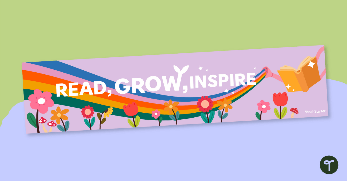 Read, Grow, Inspire – Book Week 2023 Display Banner teaching resource