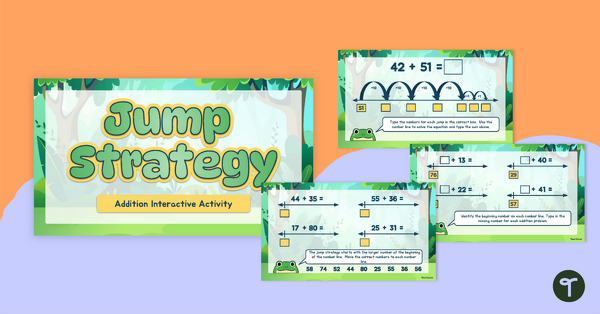 Go to Jump Strategy Addition Interactive Activity teaching resource