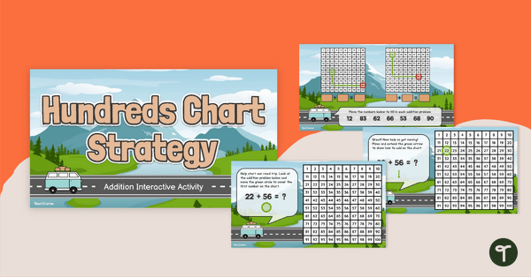 Image of Hundreds Chart Addition Strategy Interactive Activity