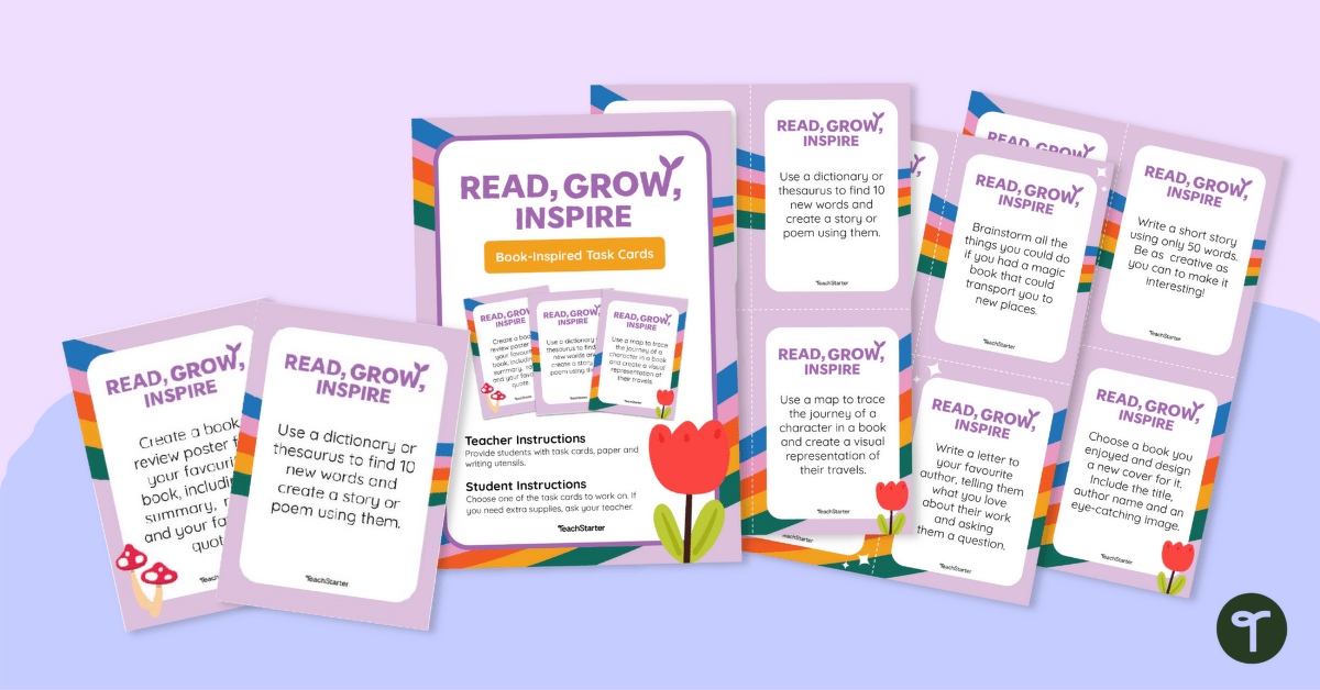 Book-Inspired Task Cards teaching resource