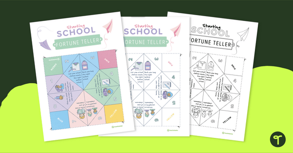 Go to Back to School Cootie Catcher Template teaching resource