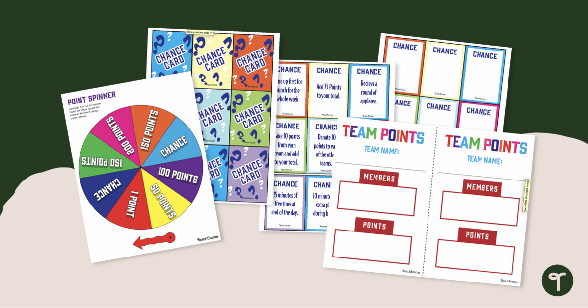 Classroom Reward System - Table Points Tracker teaching resource