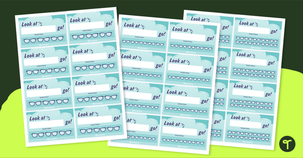 Go to Behavior Punch Card – Look at Me Go! teaching resource