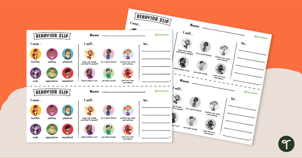 Go to Think Sheet for Behavior – Lower Grades teaching resource