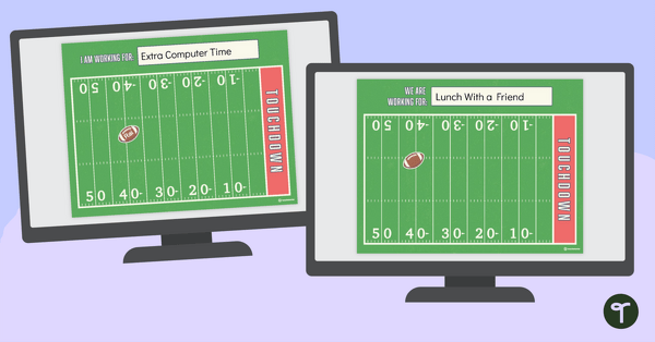 Go to Football-Themed Digital Reward Chart for the Classroom – Touchdown! teaching resource