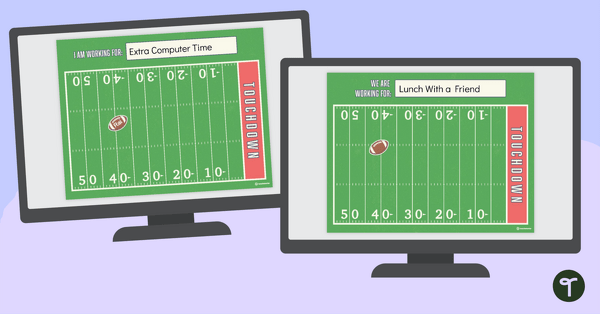 Image of Football-Themed Digital Reward Chart for the Classroom – Touchdown!