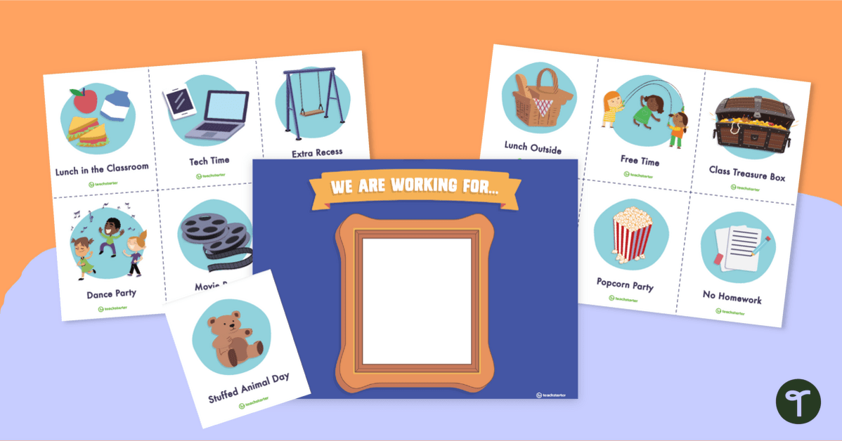 We Are Working For... Printable Class Reward Chart teaching resource