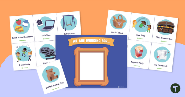 Go to We Are Working For... Printable Class Reward Chart teaching resource