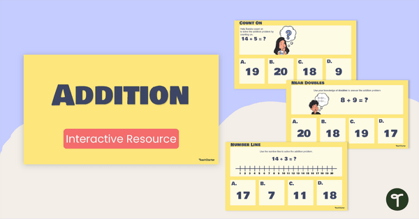 Go to Addition within 20 Interactive Resource teaching resource