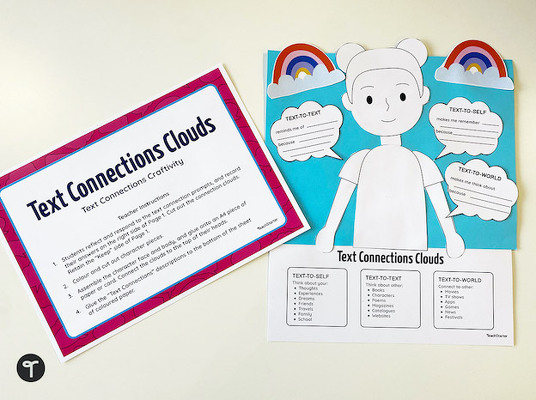 Text Connections Clouds Craftivity teaching resource