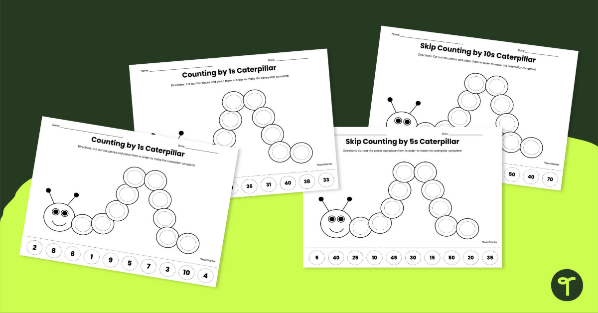 Skip Counting Worksheets for International Dot Day teaching resource