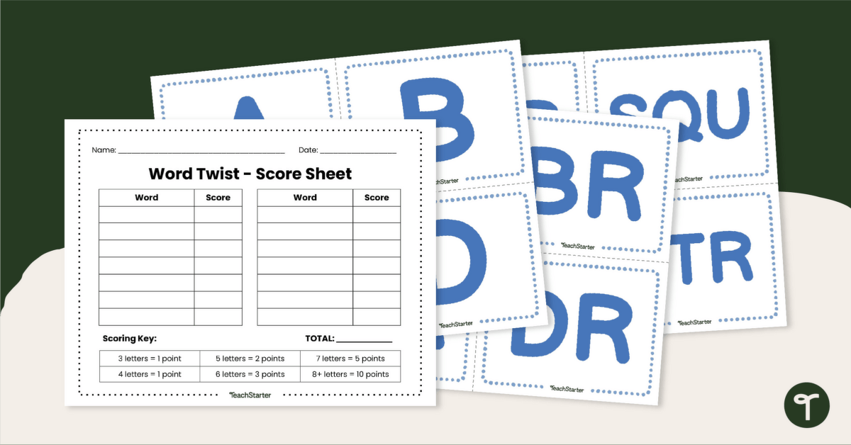 Word Twist – Word Building Game teaching resource