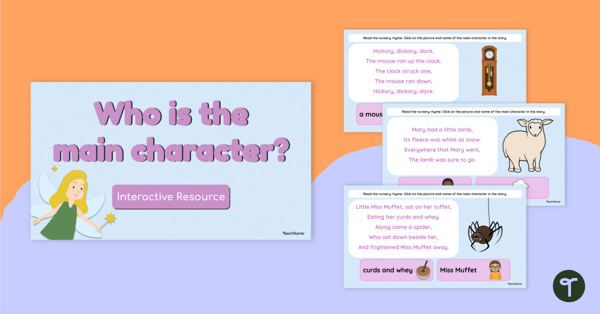 Who Is the Main Character? Interactive Game teaching resource
