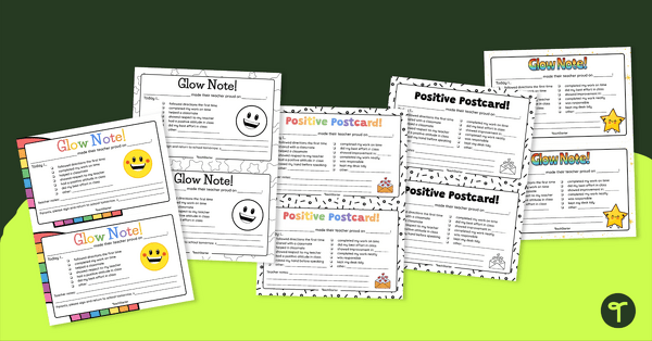Go to Positive Notes Home – Parent Communication Templates teaching resource
