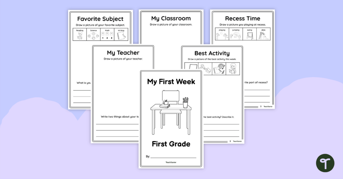 My First Week of First Grade Mini Book teaching resource