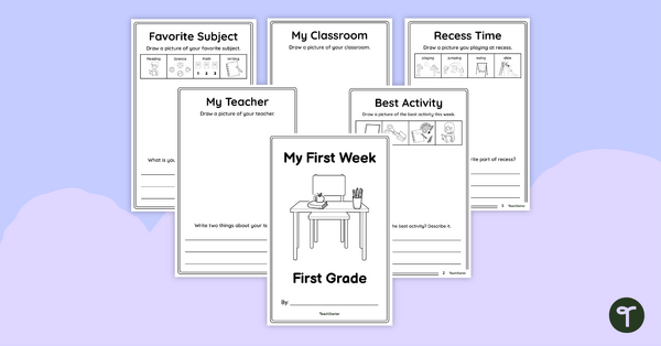 Go to My First Week of First Grade Mini Book teaching resource
