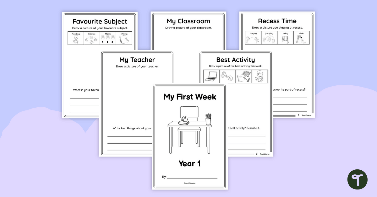 My First Week of Year 1 Mini Book teaching resource