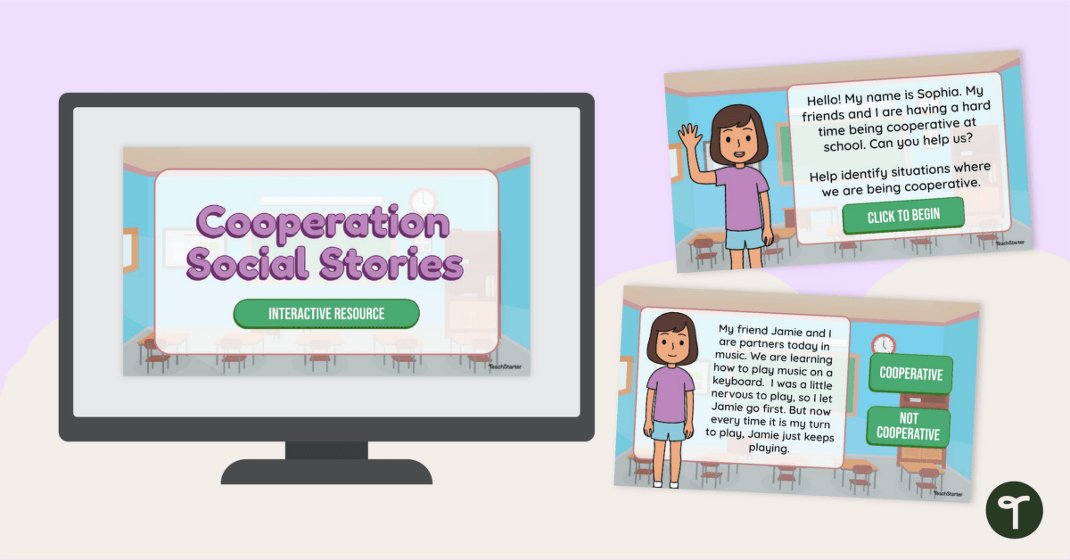 Cooperation Social Stories - Interactive Activity teaching resource