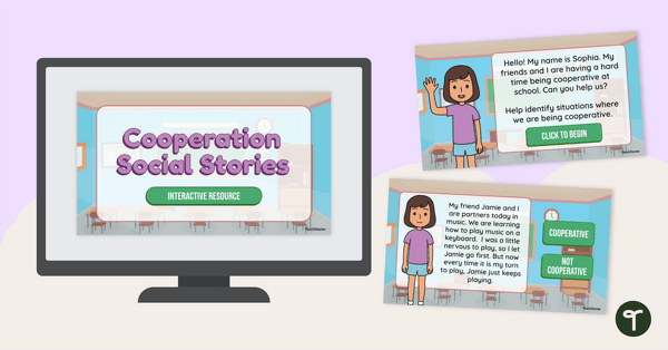 Go to Cooperation Social Stories - Interactive Activity teaching resource