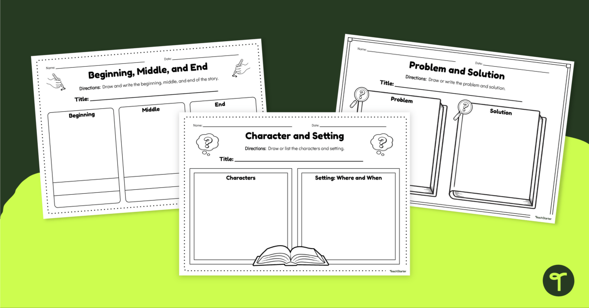Story Elements Graphic Organizers – Landscape teaching resource