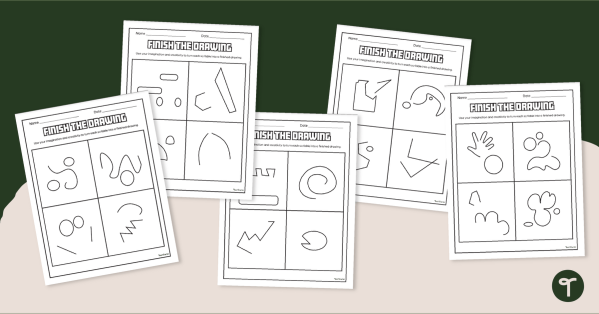 Finish the Drawing - Worksheets teaching resource