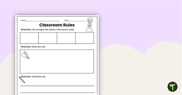 Rules in the Classroom Worksheet Pack (K-1) teaching resource