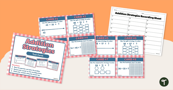 Go to Addition Strategies Task Cards teaching resource