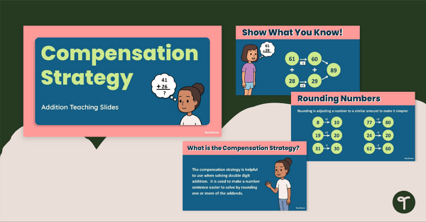 Compensation Strategy for Addition Interactive Slide Deck teaching resource