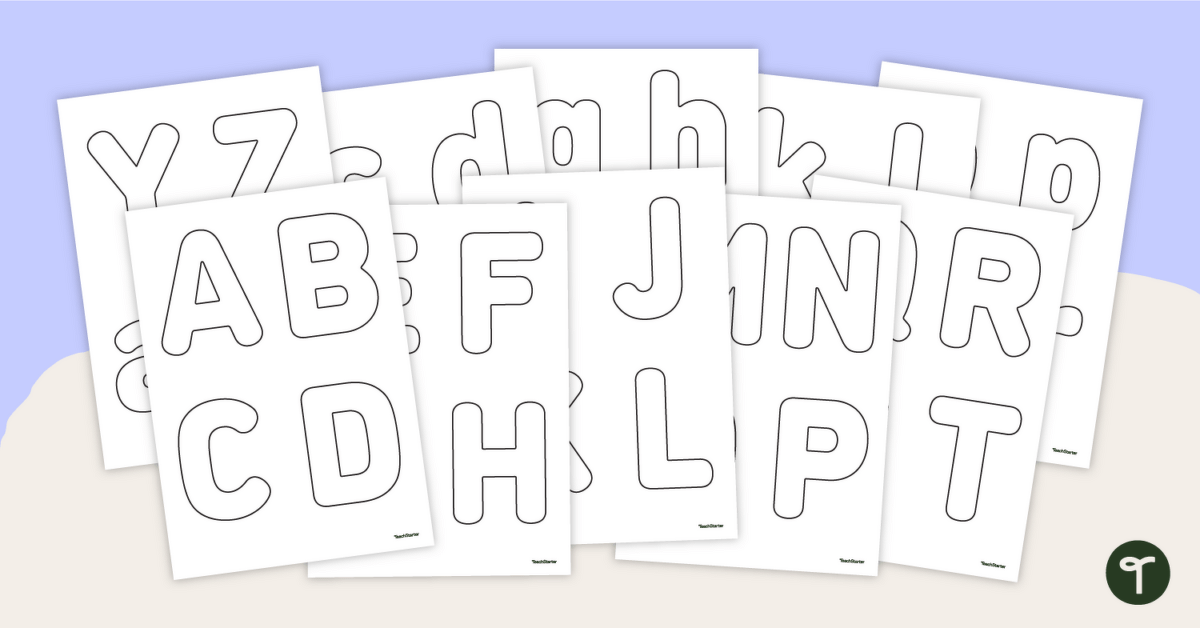 Blank Letter and Number Cut Outs teaching resource