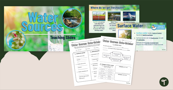Go to Water Sources Teaching Slides and Workbook teaching resource