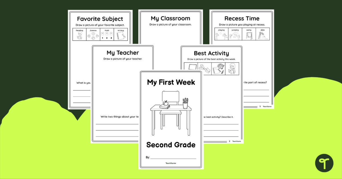 My First Week of Second Grade Mini Book teaching resource