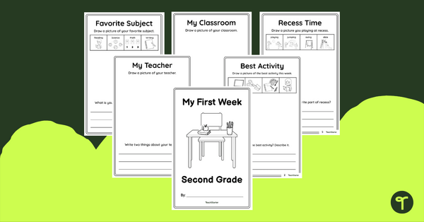 Go to My First Week of Second Grade Mini Book teaching resource