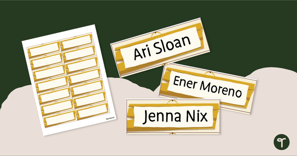 Go to Camp - Name Tags teaching resource