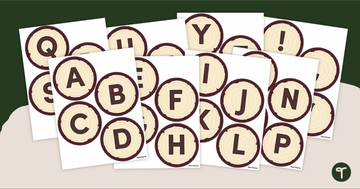 Camping Theme Letters & Punctuation Printables teaching resource