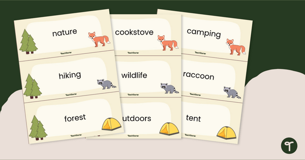 Go to Camp - Word Wall Template teaching resource